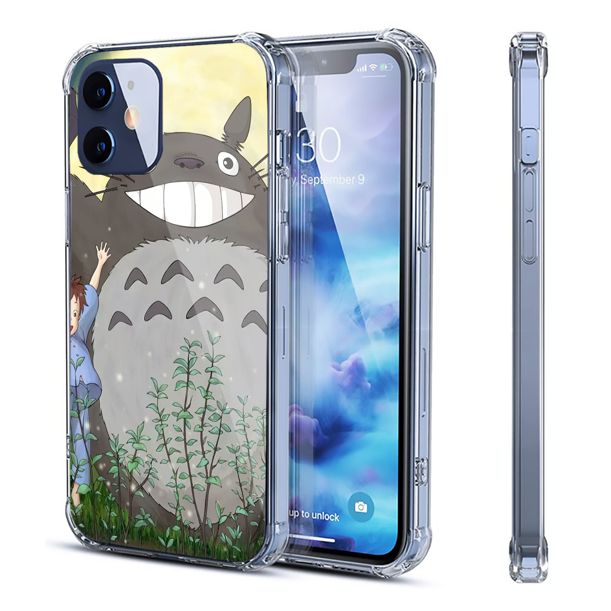 （画像用） となりのトトロ 草壁メイ 草壁サツキ My Neighbor Totoro Satsuki Kusakabe Mei Kusakabe 【iPhone 12シリーズ対応】透明スマホケース（クリアソフトケース）